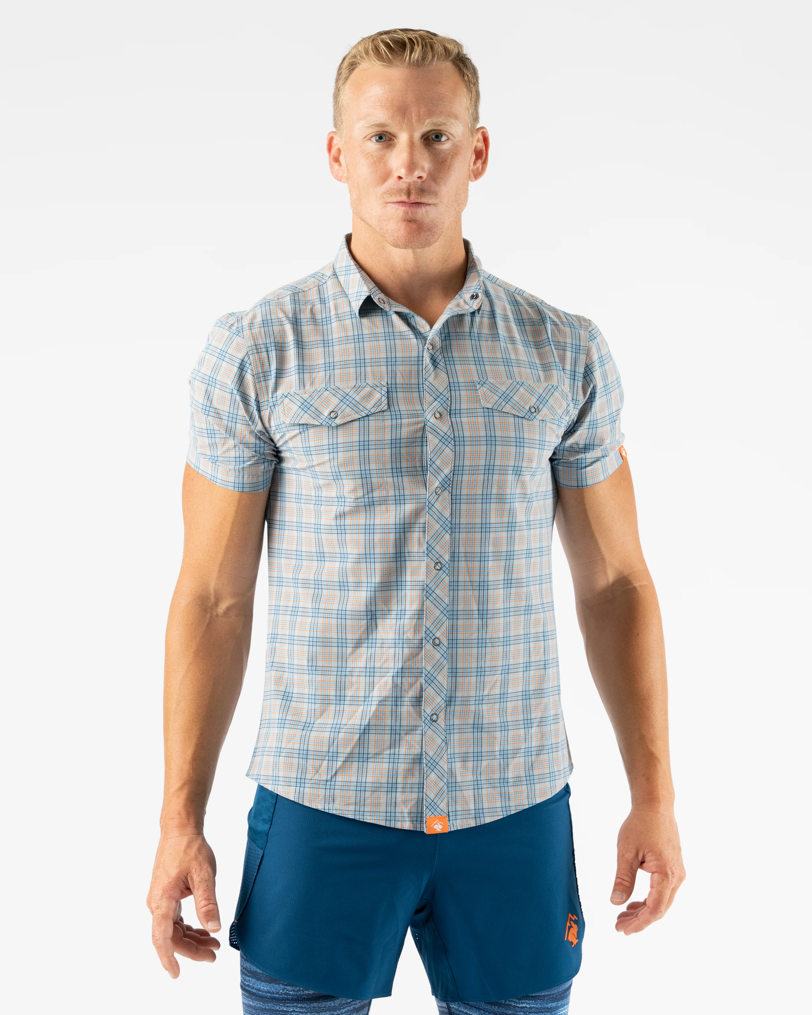 [DRAW FIT] HEDI SEERSUCKER ROLL UP HALF CHECK SHIRT /追跡付 MUSINSA公式 | DRAW FIT Eddie Seersucker Roll-up Half Check