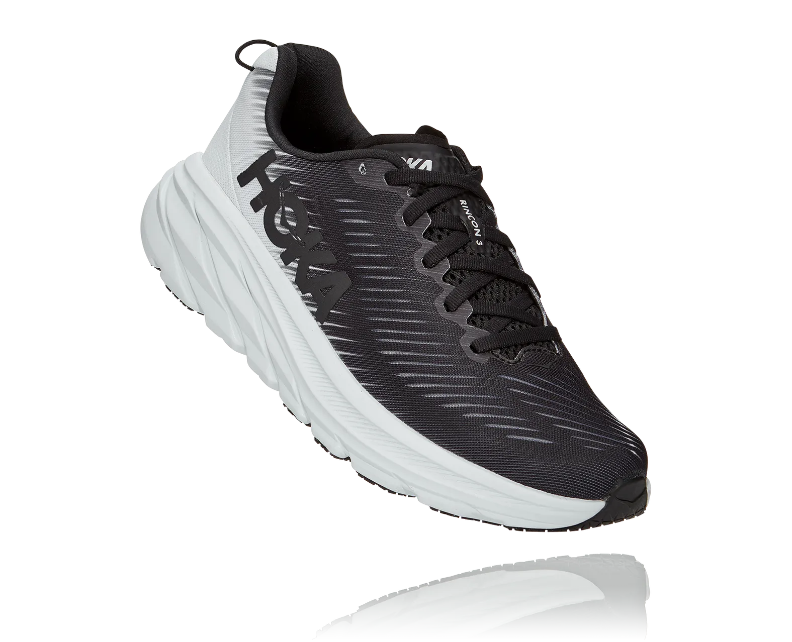 超人気ブティック Hoka Black/White 3 Rincon Women's 靴